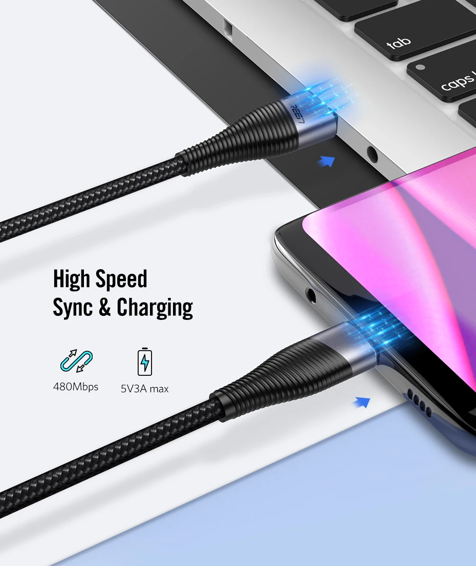 Ugreen USB C кабель для samsung Galaxy S10 S9 S8 Plus Note9 Быстрая зарядка для мобильного телефона type-C кабель для Xiaomi Mi8 USB-C USB шнур