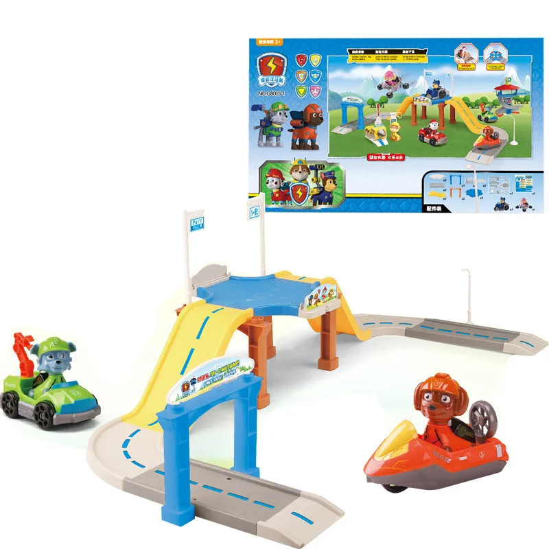 

Paw Patrol dog puppy track car toy set Patrulla Canina Juguetes Action Figures play set Kids Gift Toy