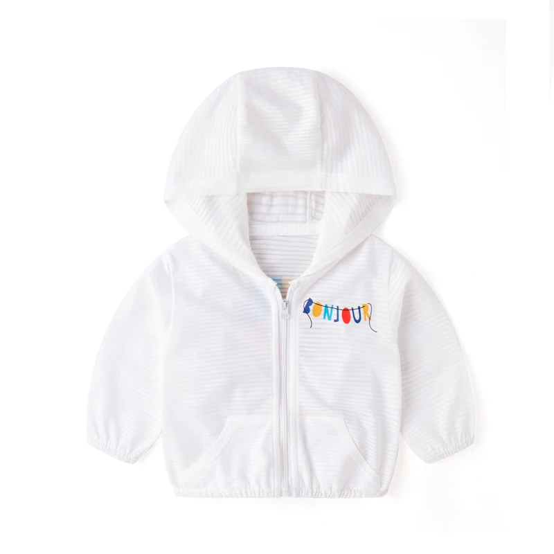Baby cotton sunscreen thin breathable summer children's coat newborn clothes baby hooded coat beach jacket