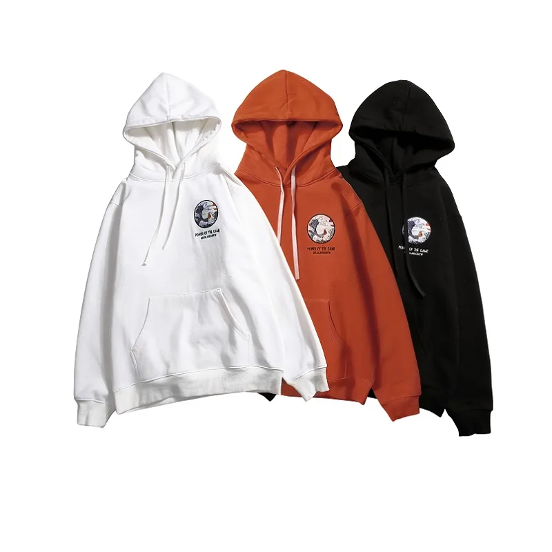 QoolXCWear, зимние, японский стиль, хип-хоп, повседневные толстовки, японская вышивка, забавный кот, волнистый принт, флисовые толстовки, уличная одежда