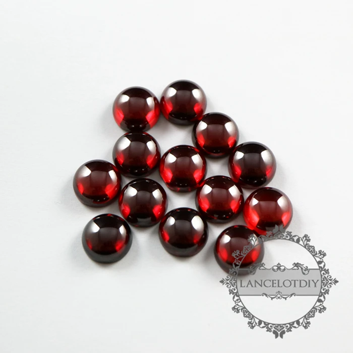 

10mm round blood red high quality artificial zircon cabochon DIY supplies 4110137