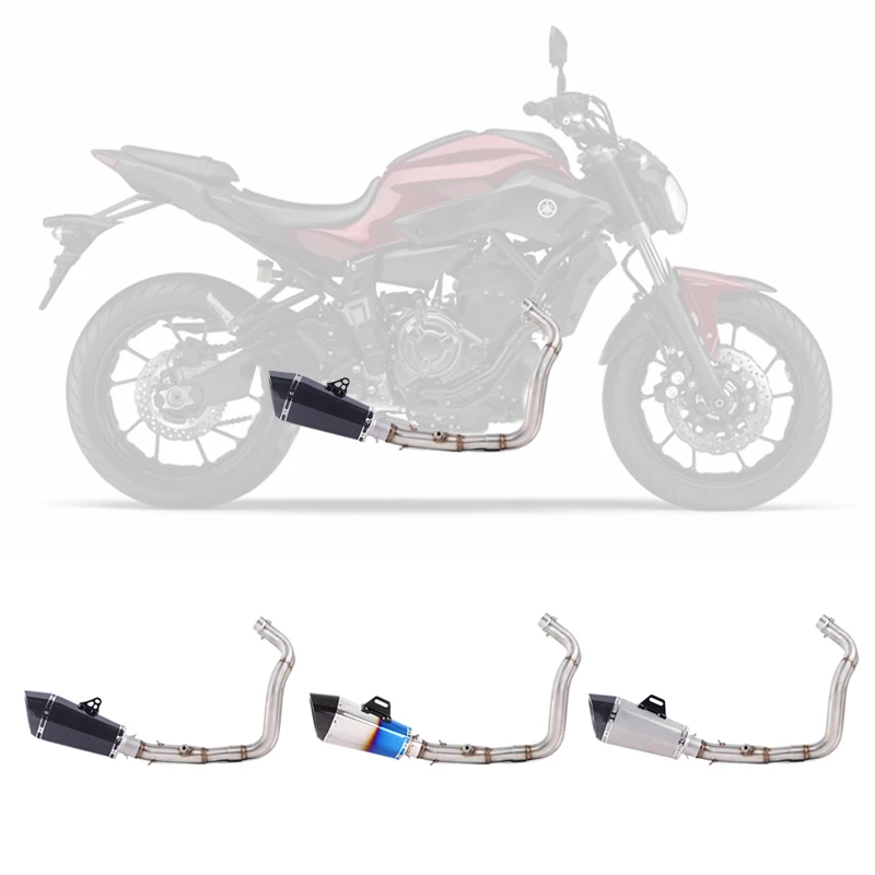 Полная выхлопная система мотоцикла слипоны для Yamaha MT07 FZ07 MT FZ 07 XSR700 средняя Соединительная труба