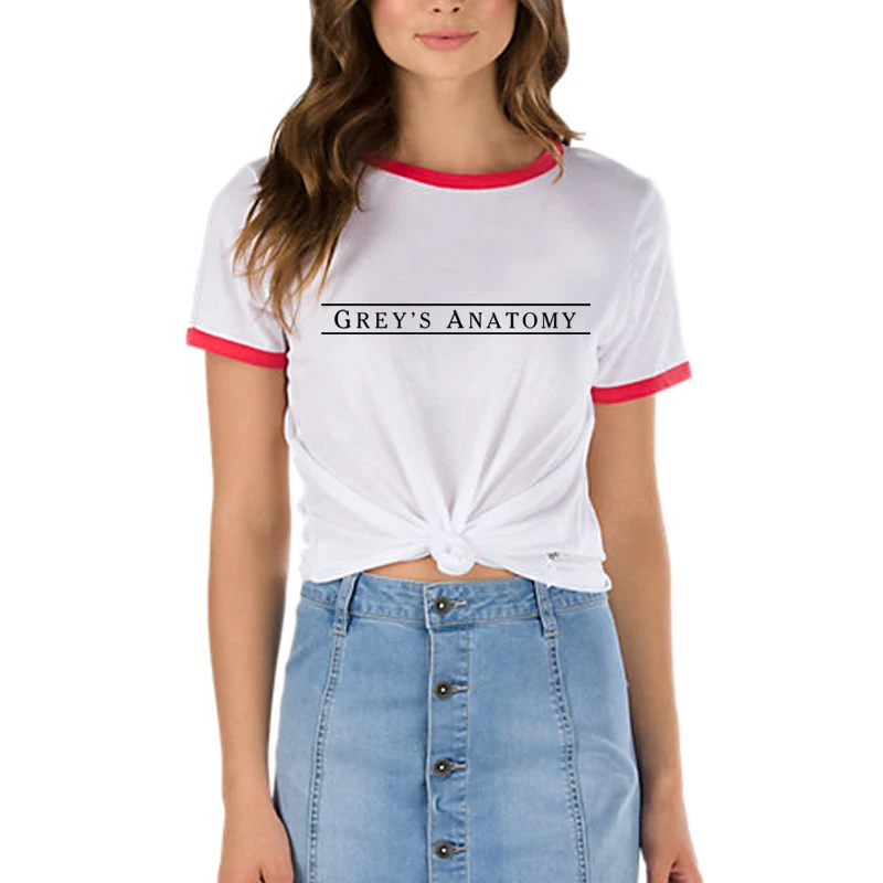 

Greys Anatomy Tv Shows Women T Shirt Tumblr Tshirt Funny Short Sleeve T Shirts Casual Summer Tops Harajuku Ringer Tees 3XL XXL