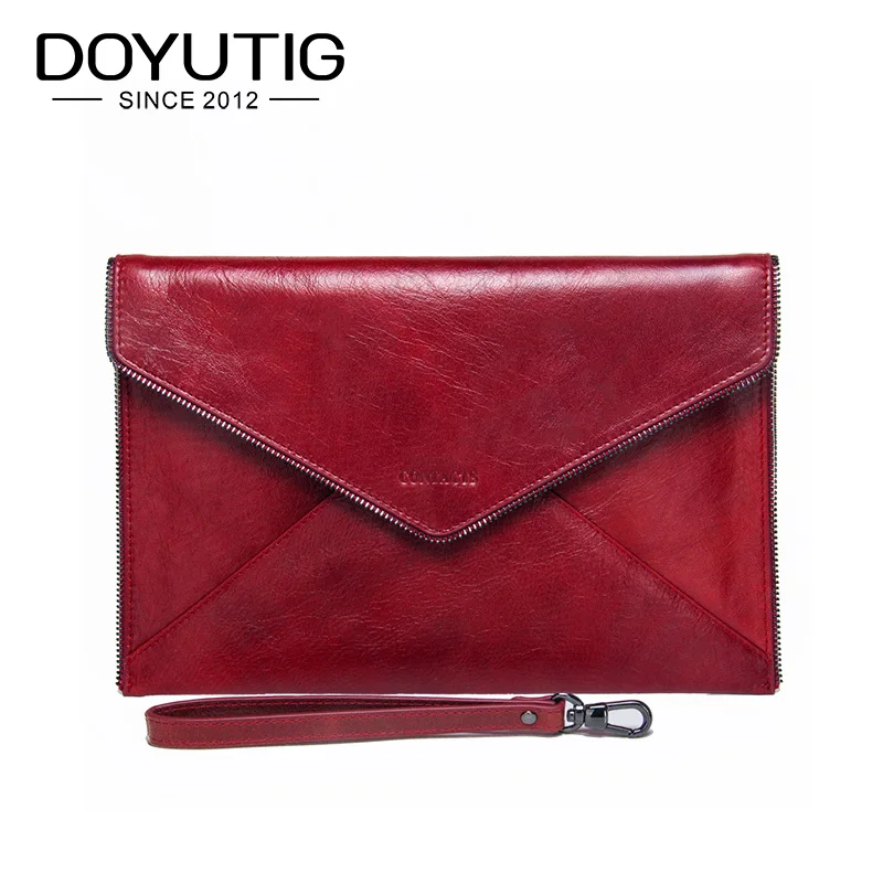 

DOYUTIG Brand Women Genuine Leather Long Wallet Fashion Lady Real Leather Money Purse Classical Female Clutches Bags Wallet A213