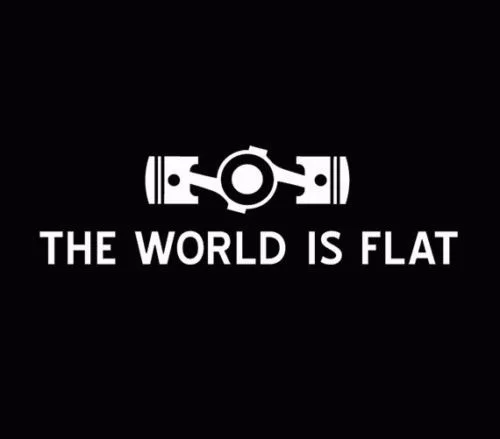 

JL The World Is Flat Sticker Decal Car Vinyl JDM Stance ()