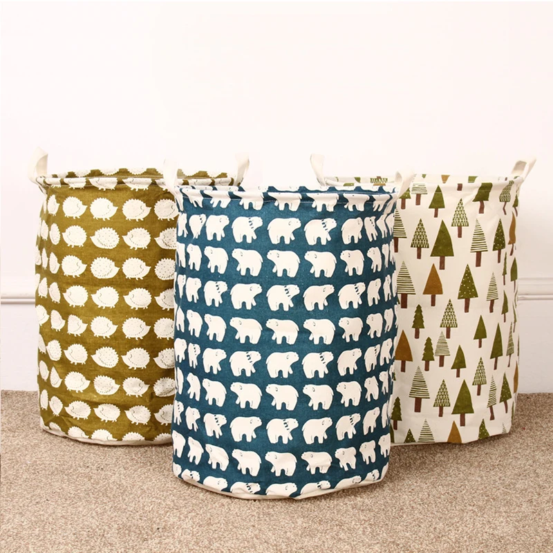 

35*45 cm Laundry Basket Waterproof Dirty Clothes Hamper Children Folding Toy Storage Basket Portable Kids Laundry Organizer