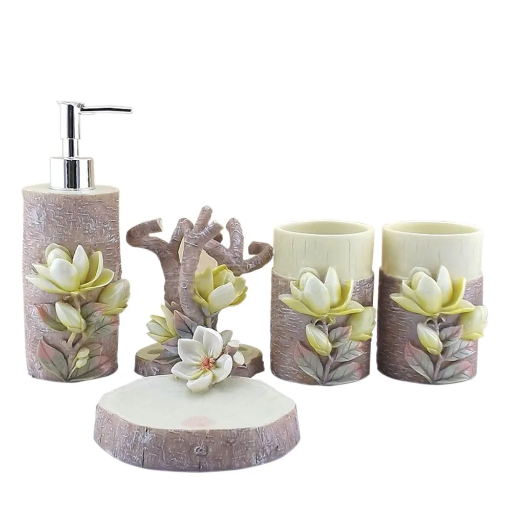 Bathroom Soap Dish Sets My Web Value 4pcs Bathroom Set Ceramic Supplies Kit Soap Dish Toothbrush Holder Lotion Bottle Accessories