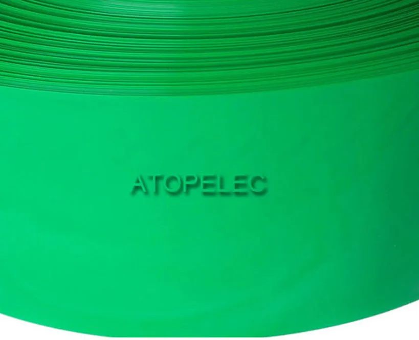 Ширина 70 мм/диаметр 45 мм ПВХ 2:1 термоусадочные трубки аккумуляторной упаковки выбор цвета - Цвет: Зеленый
