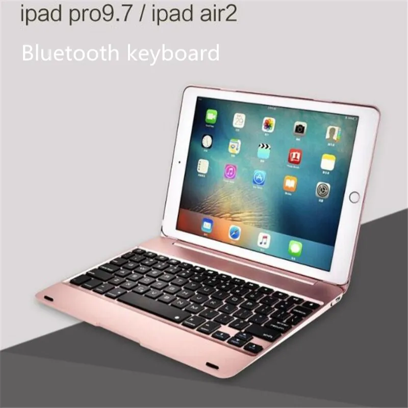 Bluetooth клавиатура для iPad Pro 9 7 air 2 Чехол беспроводной ABS Флип складной Замена Роза |