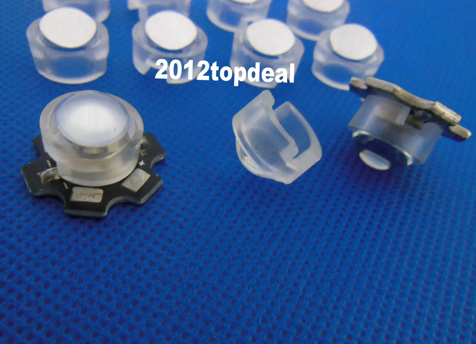 10pcs 15degree led Lens for 1W 3W High Power LED with screw 20mm White holder