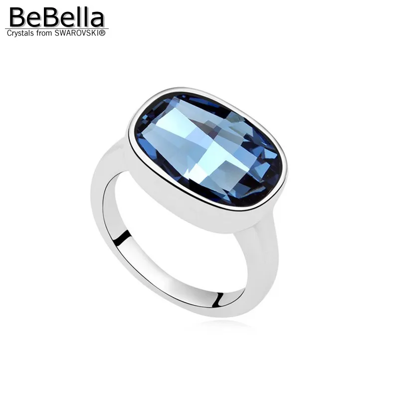

BeBella romantic geometric crystal anniversary ring for woman made with Crystals from Swarovski for girls Christmas gift