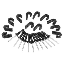 12 шт. J Крючки крепления Крючки банджи крючки ML1626 с 12 заклепками для весло для байдарки, каное покрытие аксессуары