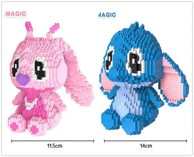 

2018HC 9040 9041 1710Pcs Classic Anime Series Stitch Cartoon DIY Magic Blocks Diamonds Building Block Toys Children Gifts