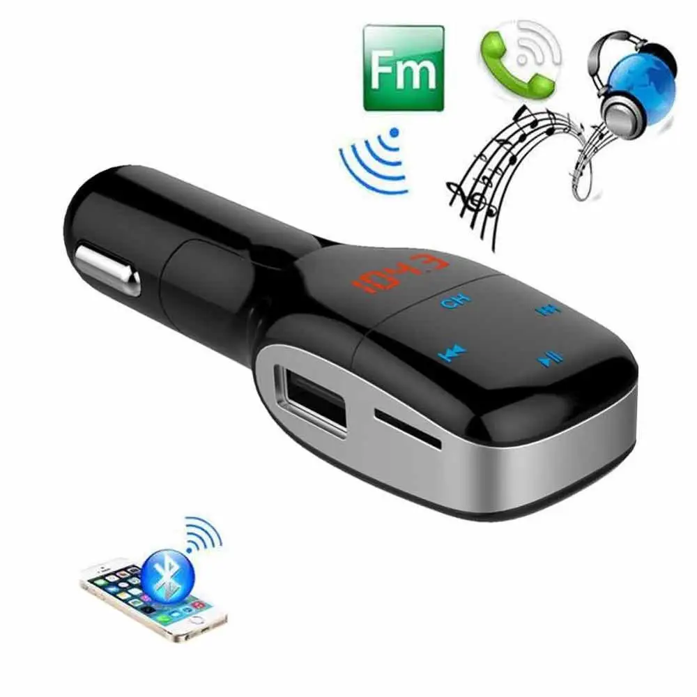 Wireless MP3 player car charger Bluetooth hands free FM Transmitter USB