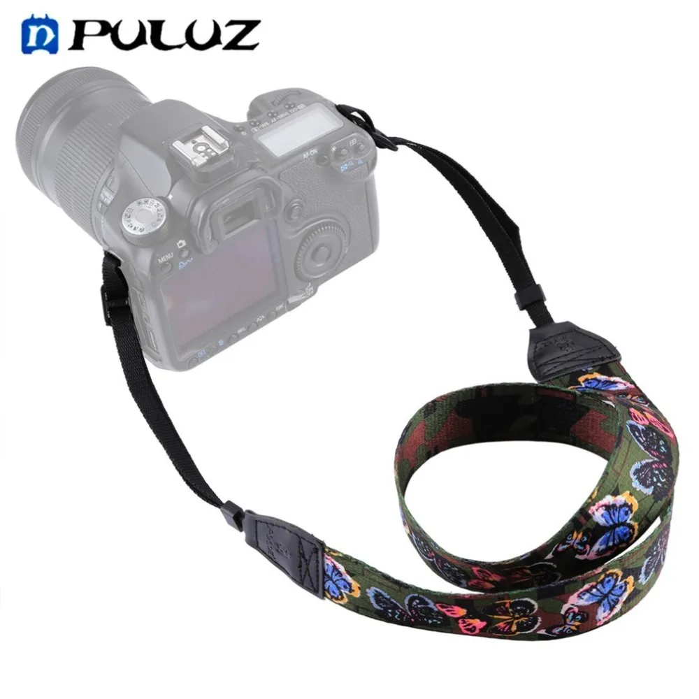 PULUZ винтажный этнический стиль цветочные печатные противоскользящие камеры шеи плеча камеры ремень для sony, Canon, SLR/DSLR камеры
