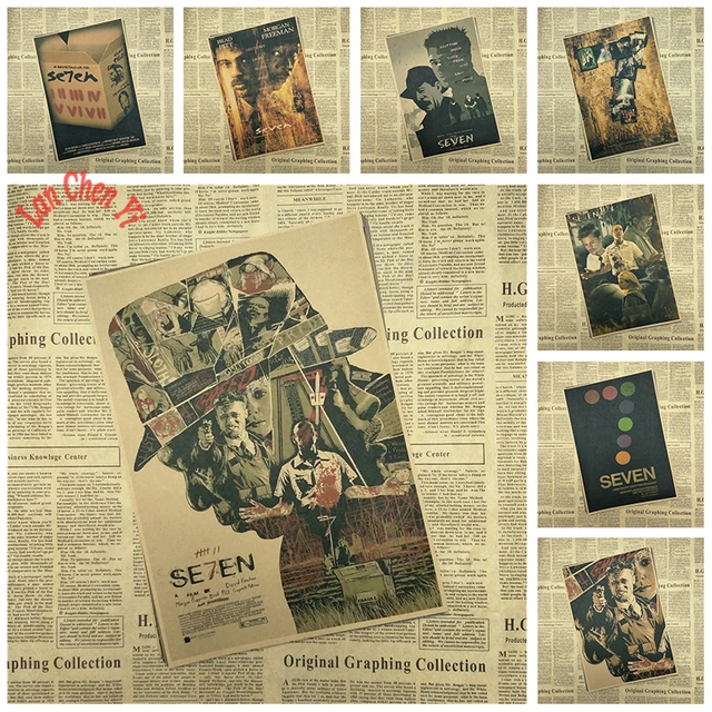 Best Offers Vintage Nostalgic Classic Movie Se7en Matte Kraft Paper Poster Office Gift Room Dining Home Decor wall sticker Design Best Offers Vintage Nostalgic Classic Movie Se7en Matte Kraft Paper Poster Office Gift Room Dining Home Decor wall sticker Design