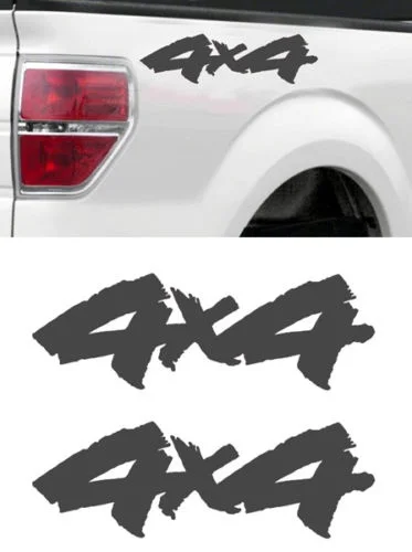 Для (2 шт.) набор 2 4X4 виниловые наклейки стикер JEEP FORD DODGE TRUCK UTV ATV OFF ROAD серый |