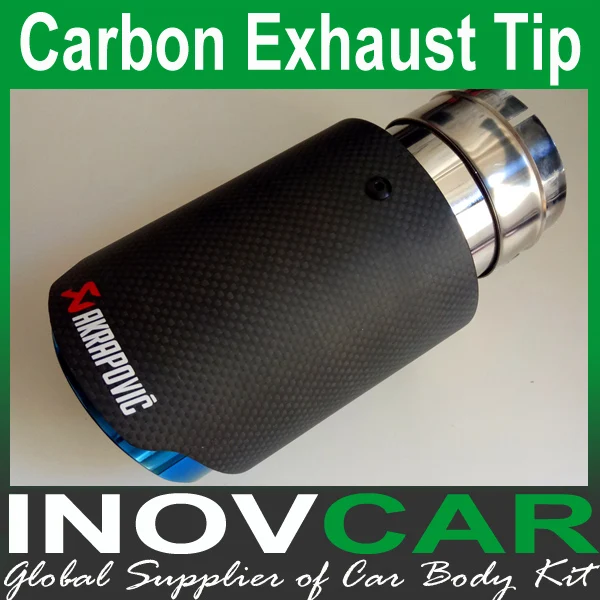 

ONE PAIR IN 48mm & OUT 101mm Akrapovic exhaust tip Muffler Pipes with Coated Blue stainless For BMW Muffler END PIPES