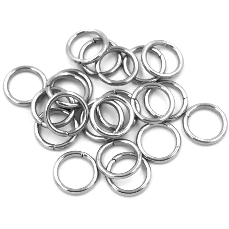 2500Pcs Silver Tone Round Stainless Steel Split Open Jump Rings Crafts