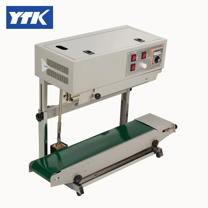 YTK FR900 вертикальная упаковочная машина для пластиковой пленки+ печать даты+ уплотнительный ремень
