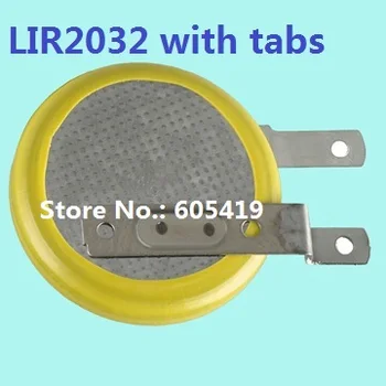 

Soldered pins LIR2032 3.6v rechargeable button battery, with spot welded pins LIR2032 Li-ion coin cells 1000pcs/Lot
