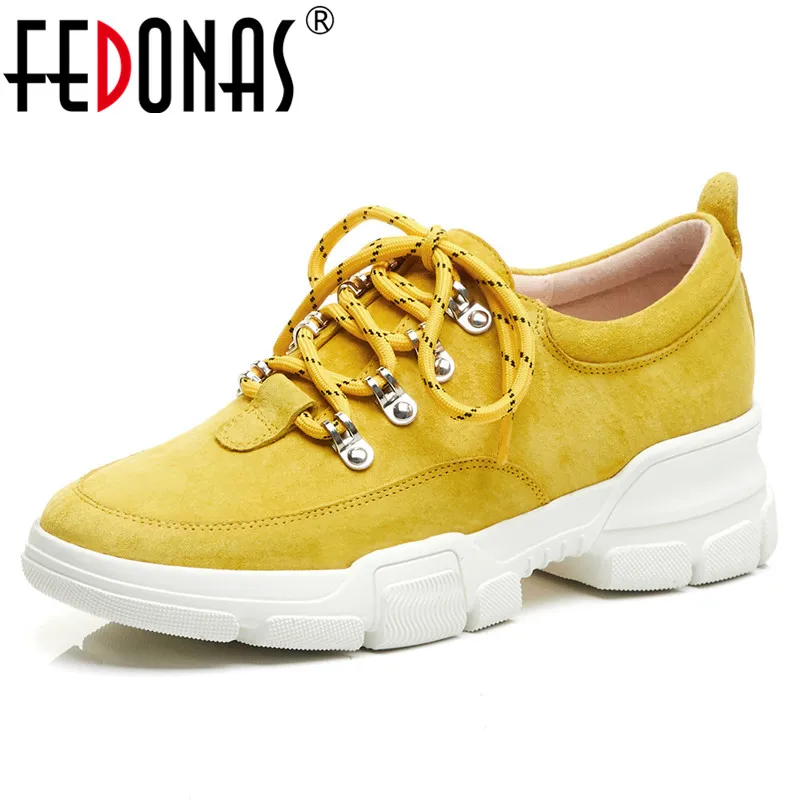 High Heels Lace Schuhe Wohnungen Sommer Up Pu Mode Neue Frauen Casual Fedonas Frühling 2019 Leder Frau Schwarzes Turnschuhe Arbeits gold XaxzwBnO8q