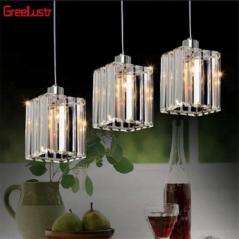 

Modern K9 Crystal Pendant Lamps Led Chandelier Hanging Light for Dinning Room Colgante E27 Light Fixtures Home Deco Lustres