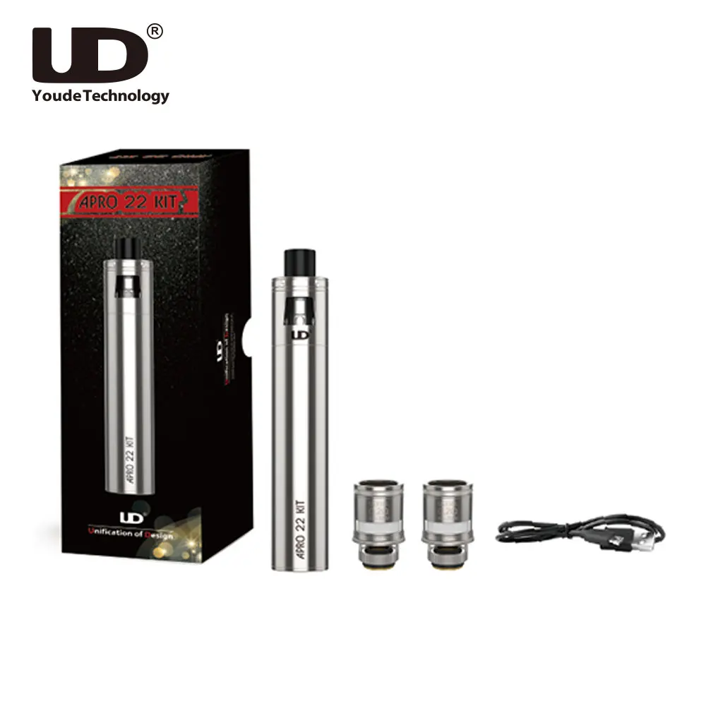

Original UD Apro 22 Starter Kit W/ 2ml Tank Capacity & Stealth Airflow Inlet Built-in 2500mAh E-cigarettes Starter Vape Pen Kit