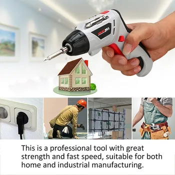 

45pcs 4.8v rechargeable copper electric screwdriver+ accessories multifunction household mini screwdriver UK US EU PLUG Choose