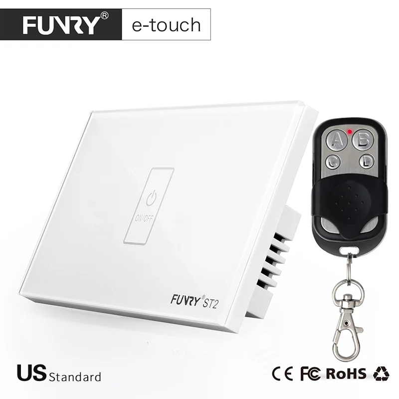 Funry нам Стандартный 1 Gang Беспроводной touch Дистанционное управление настенный