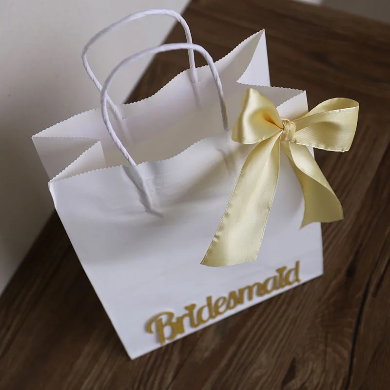 21X27X11cm большие белые бумажные пакеты с ручкой. Бумажная Подарочная сумка подружки