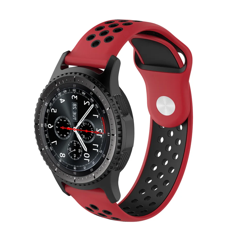 20 мм двойной цветной сменный ремешок для часов Xiaomi Huami Amazfit Bip 22 Samsung gear S3 Смарт