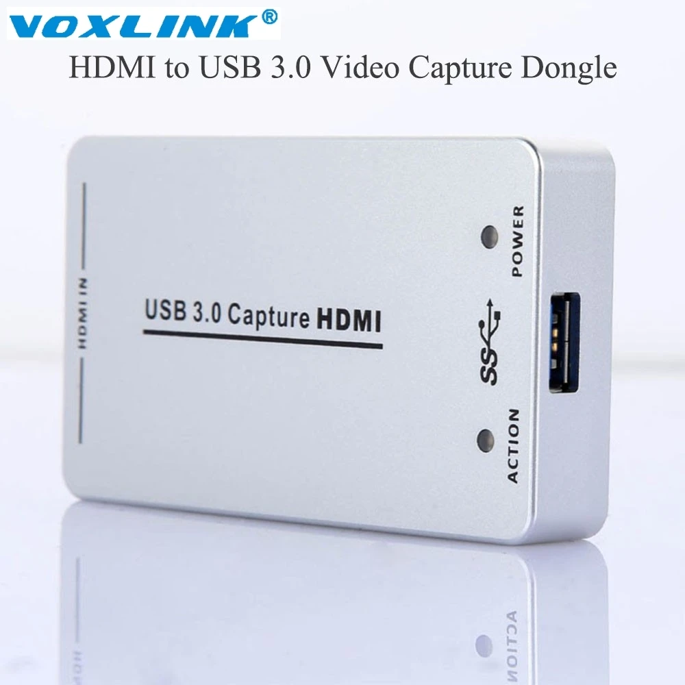 

VOXLINK XI100D UVC USB 3.0 USB 2.0 1080P 60FPS HDMI Capture Dongle UAC/UVC Audio Video USB Capture HDMI