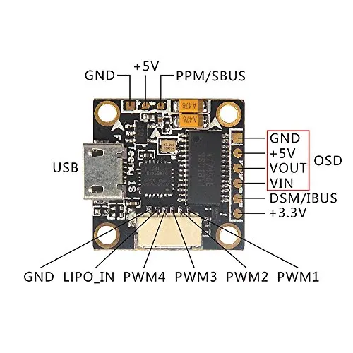 Контроллер полета Teeny F4 Pro встроенный модуль OSD Boost/Buck источник питания 1 2S для
