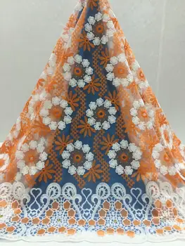 

African Lace Fabric 2019 Embroidered Nigerian Laces Fabric Bridal High Quality French Tulle Lace Fabric For Wedding YDJUL112