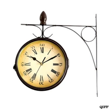 

European-style Double-sided Wall Clock Creative Classic Clocks Monochrom Jun14
