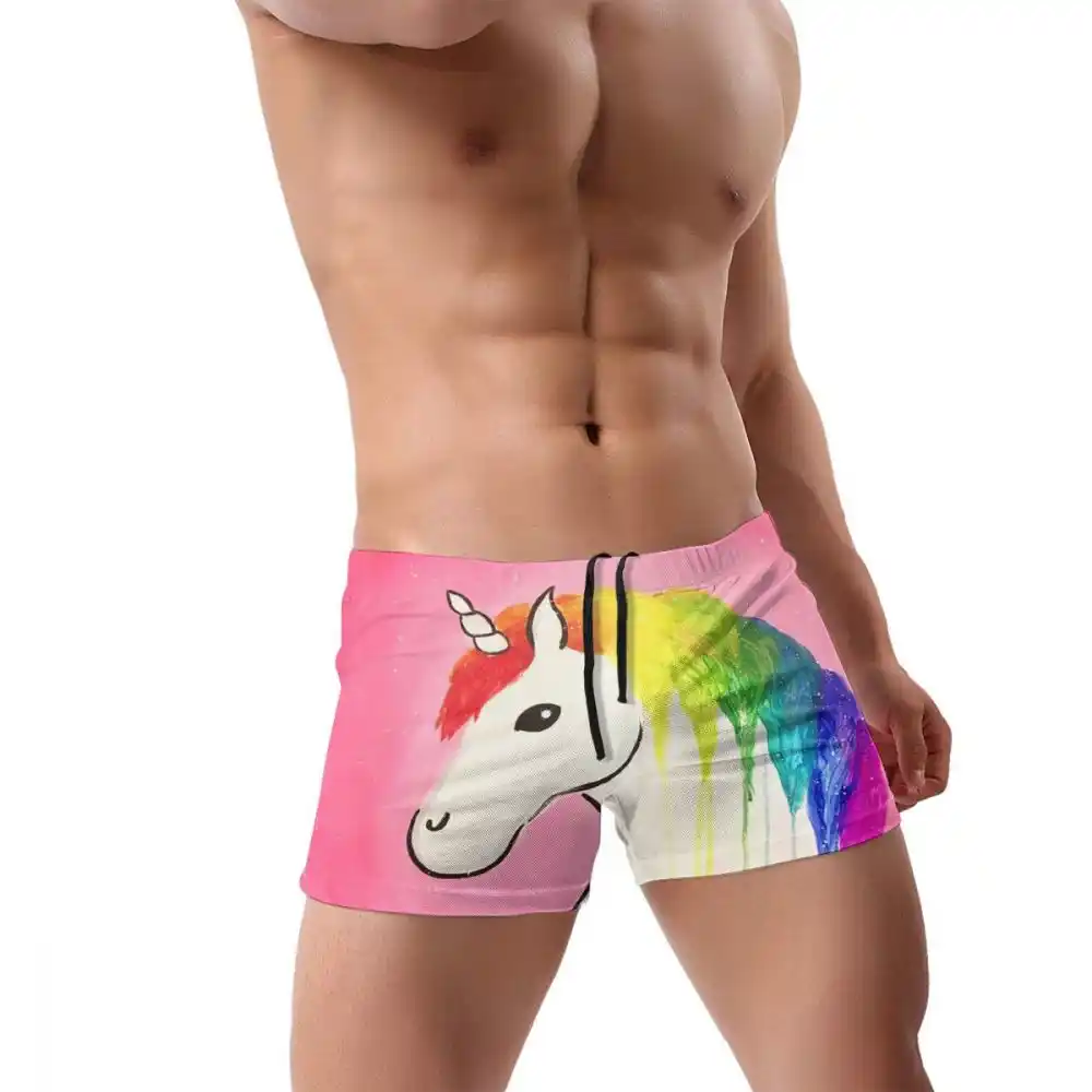 mens unicorn swim shorts