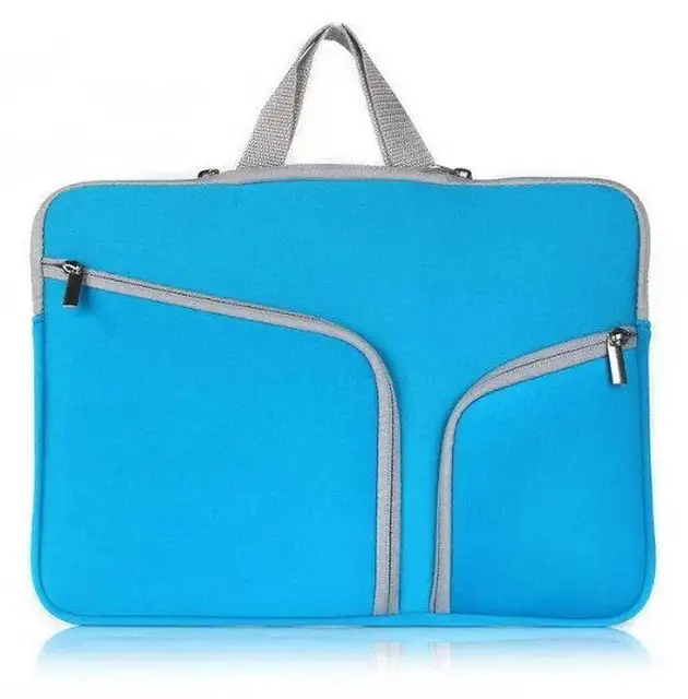 Neoprene Laptop Sleeve Bag Dual Zipper Pocket Carrying notebook Case