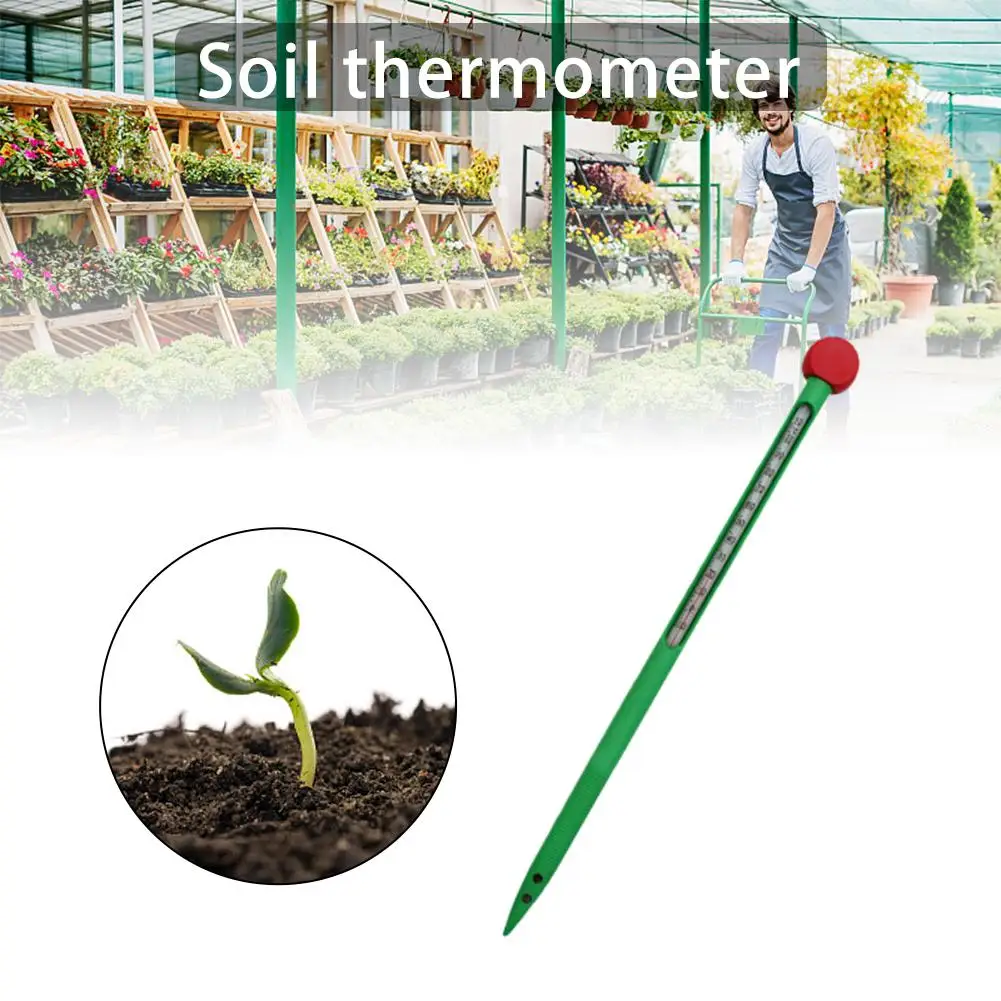 

Soil Thermometer Built-in Glass Rod Thermometer For Planting Sowing Seeds Temperature Range -10~110 Degrees Garden Seeder