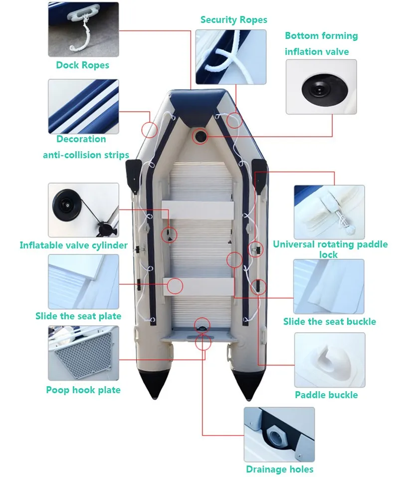 Мотор могут быть добавлены каяк лодки 2/3/4 человек штурмовые лодки утолщение надувная рыбацкая лодка на Алюминий сплав на основе рыбацкая лодка