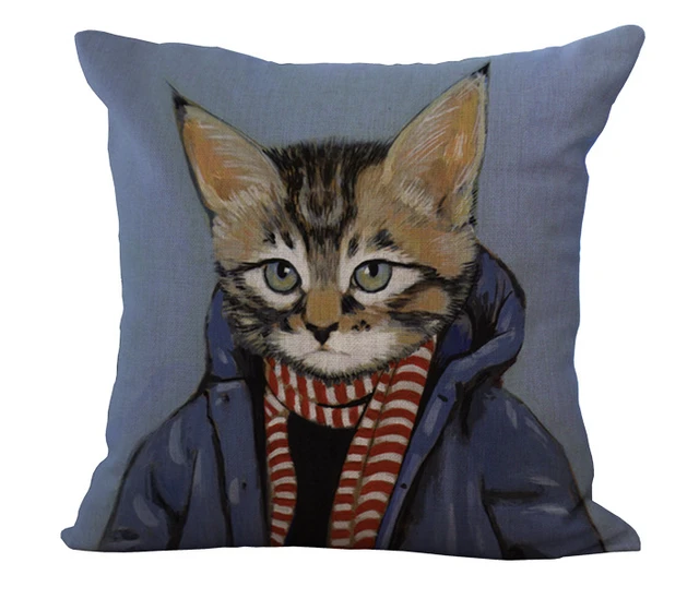 Mr Cat Down Jacket Red And White Striped Scarf Pillow Massager Enchanting Down Decor Pillows Mr Cat Down Jacket Red And White Striped Scarf Pillow Massager Enchanting Down Decor Pillows