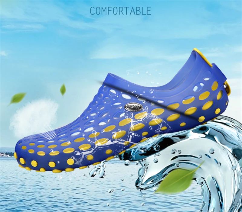 Пляжные шлепанцы Летняя обувь мужские уличные сандалии быстросохнущая спортивная обувь мужские дышащие речные морские кроссовки Tenis Masculino