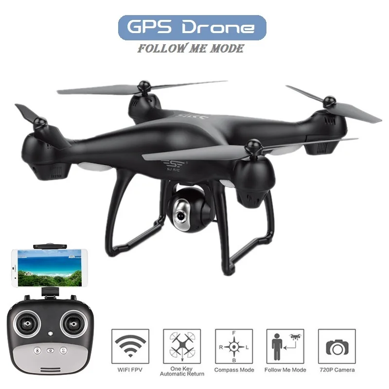 

Profissional Drone GPS Follow Me Mode RC Quadcopter with Wide Anlge 1080P Camera HD FPV Dron Smart Return VS VISUO XS812 X8pro