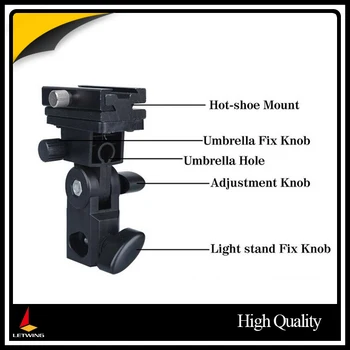 

Universal B Type Flash Shoe Umbrella Holder Swivel Light Stand Bracket For Camera Flash Of Photography Studio