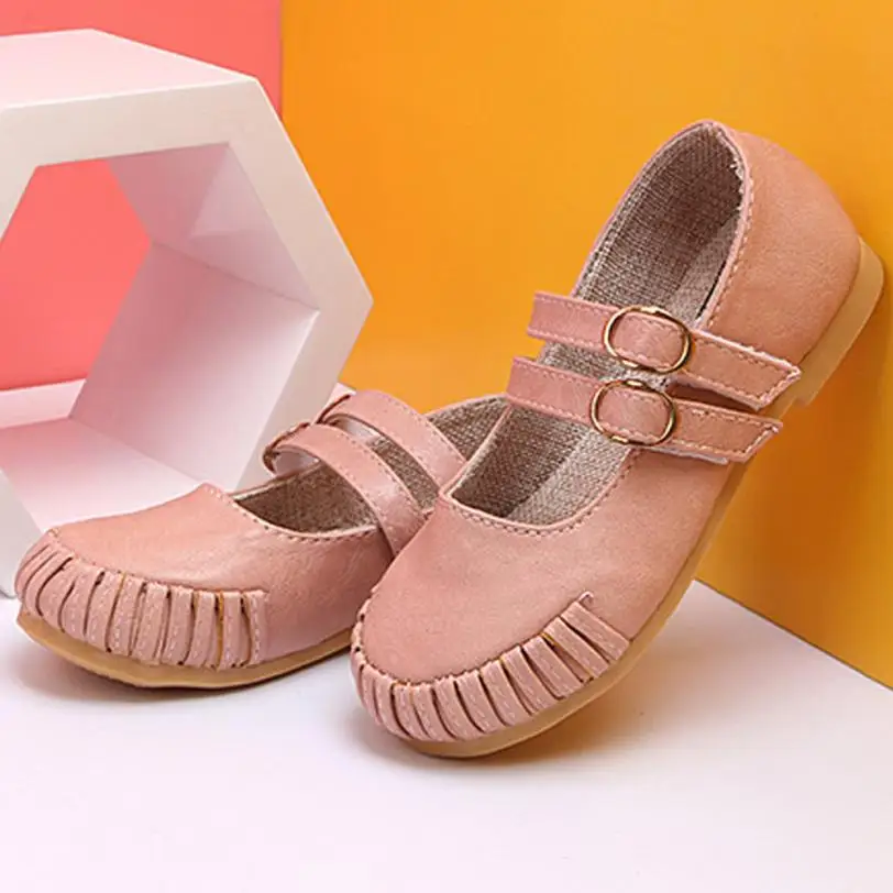 TELOTUNY Children Shoes Girls Fashion Sandals Kids Shoes Peas Shoes Princess Shoes V1156shoes