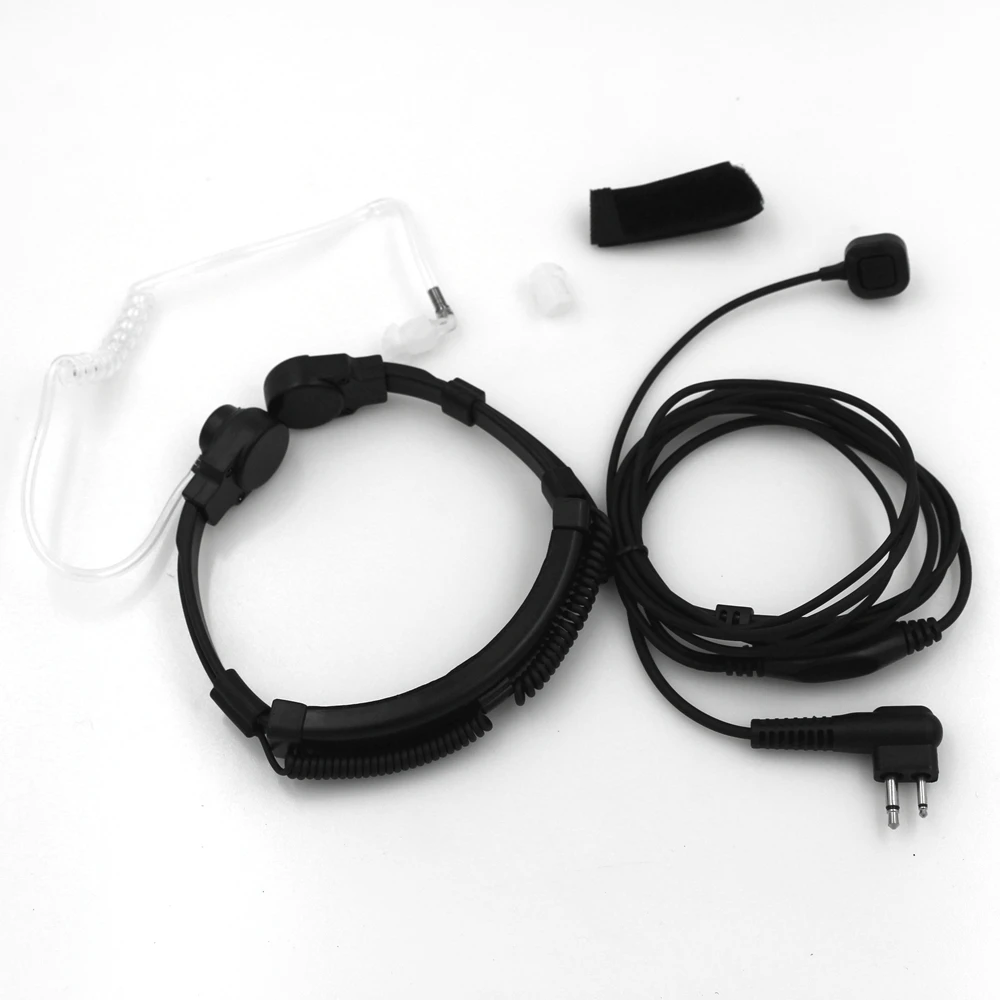 Adjustable Throat Microphone Telescopic Headset stretch for Motorola 2 Pin PRO1150 PRO2150 Walkie Talkie GP68 GP88 2