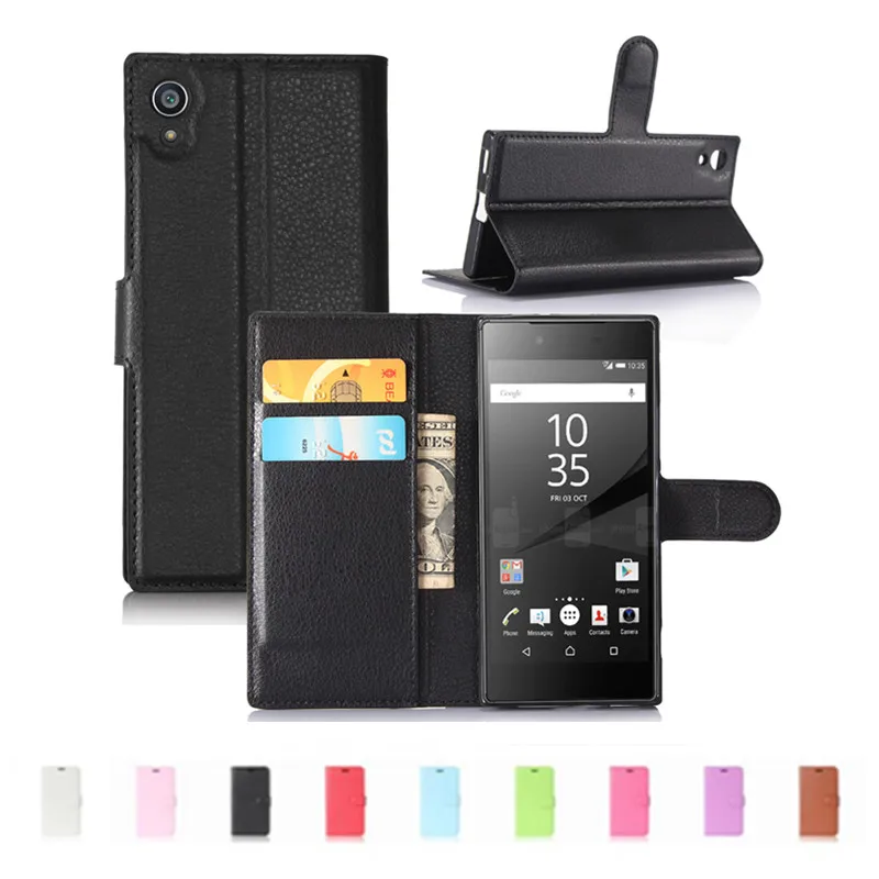 Чехол Кошелек baisxst из искусственной кожи для Sony Xperia XA1 XZ Premium Z5 plus Z1 Mini Compact Cover Shell Card