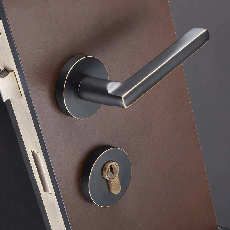  1Set Nordic style simple brass interior door lock for bathroom or bedroom or living room JF1940 - 33042896646