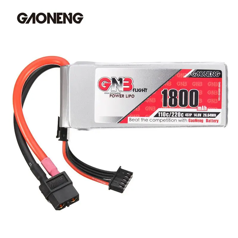 Аккумуляторная батарея Lipo Gaoneng GNB 14 8 V 1800mAh 110C/220C 4S LiPo XT60 разъем для FPV гоночного