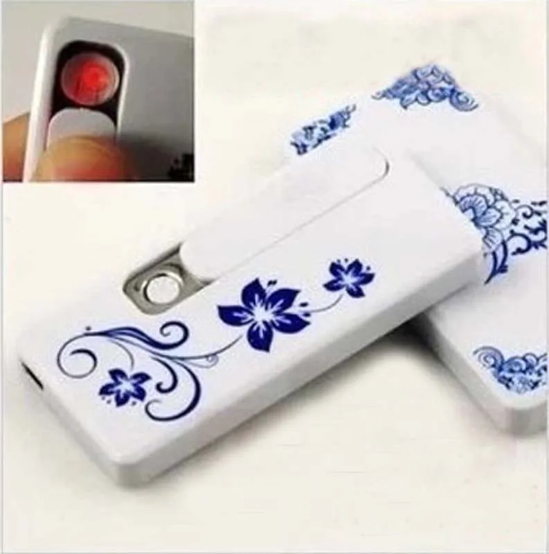 Сине-белая фарфоровая USB-зажигалка | Дом и сад